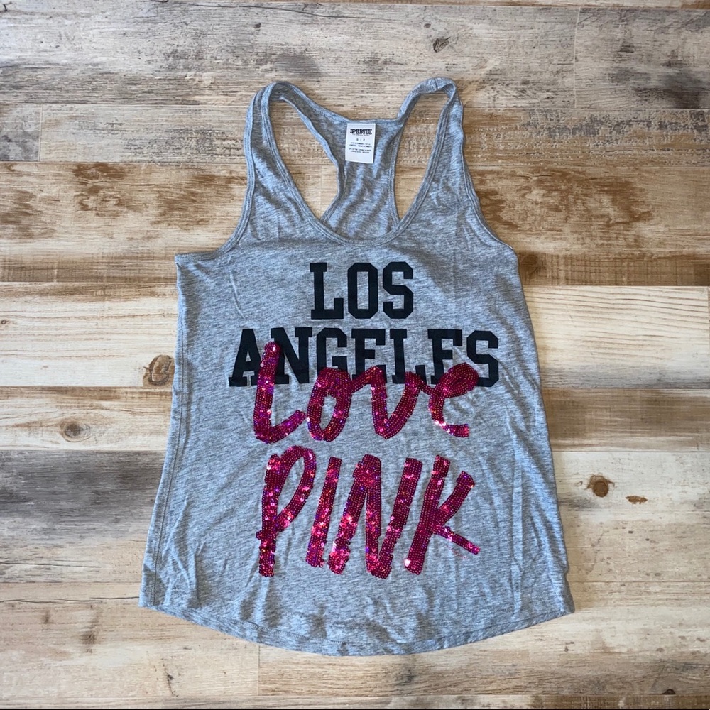 Pink Los Angeles Racerback Tank